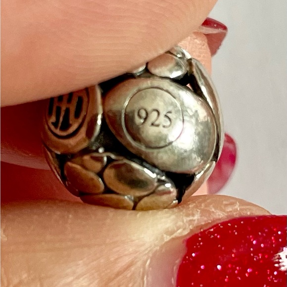 John Hardy Sterling Silver White Kali Pebble  Ball Charm Bracelet - Picture 4 of 6